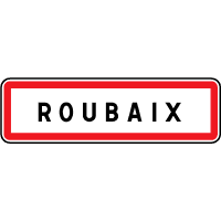 Panneau de la ville de Roubaix